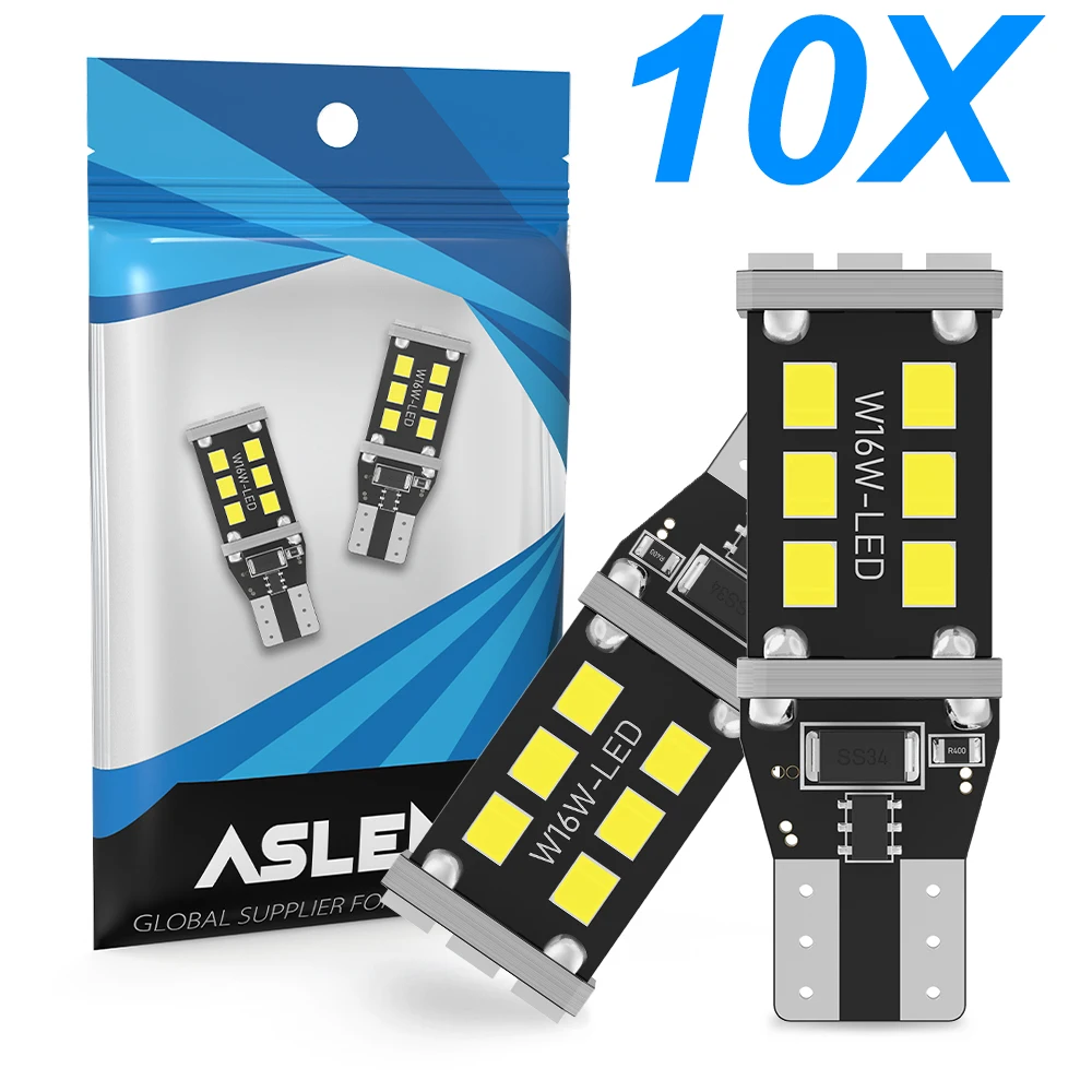 

10 шт., автомобильные лампы T15 W16W, 2835 дюймов, 921 к, 12 В