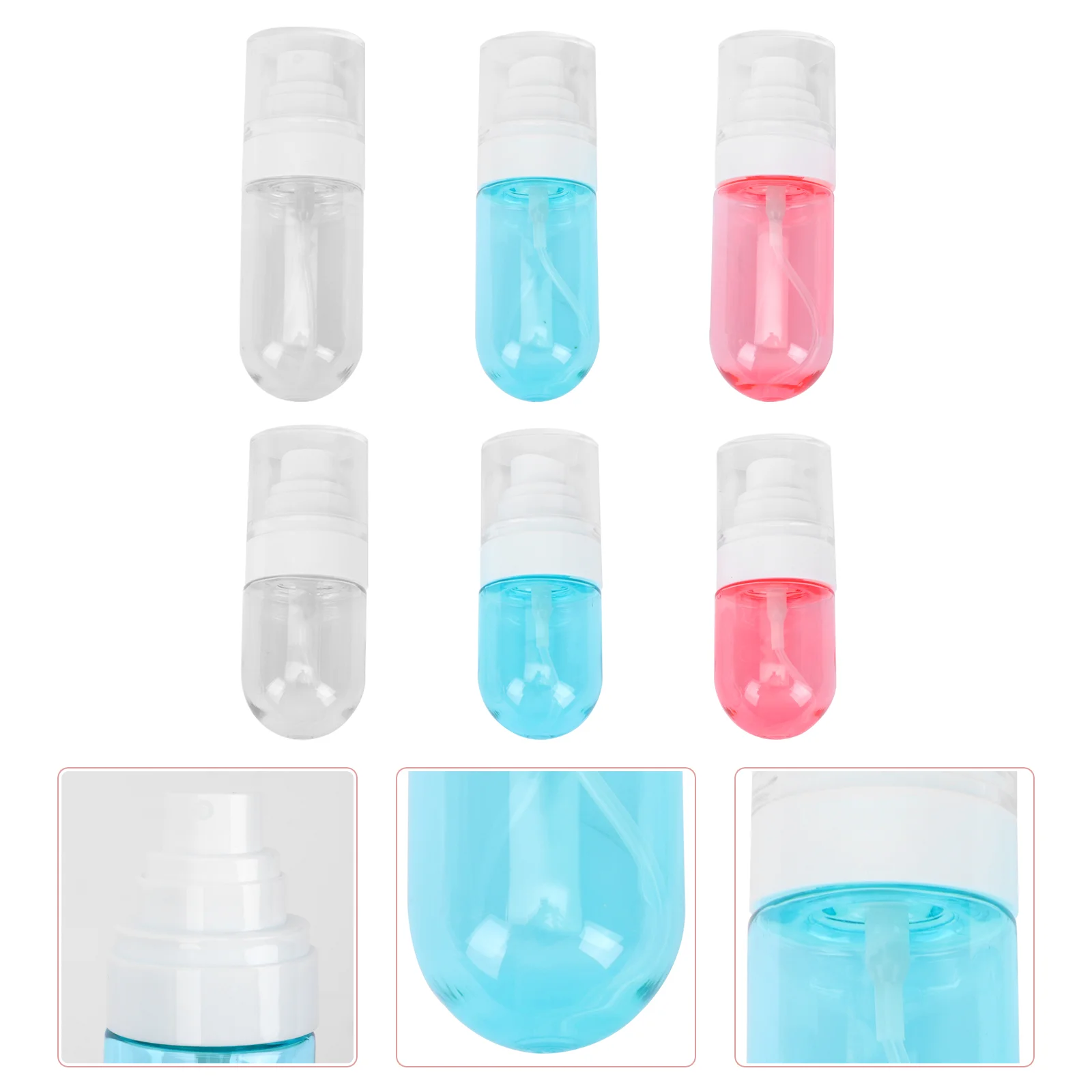 

6pcs Travel Hand Sanitizer Containers Portable Empty Inverted Packing Bottles