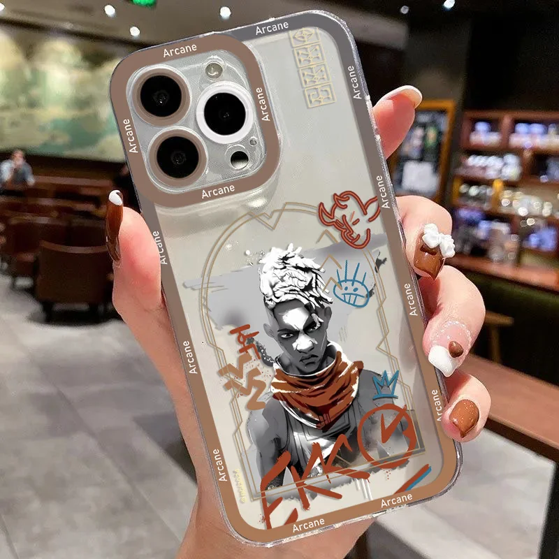 Чехол для телефона с изображением аниме Arcane Jinxs Xiaomi Redmi Note 13 12 11 10 9 8 Pro Plus 14C 13C 12C 4G 5G