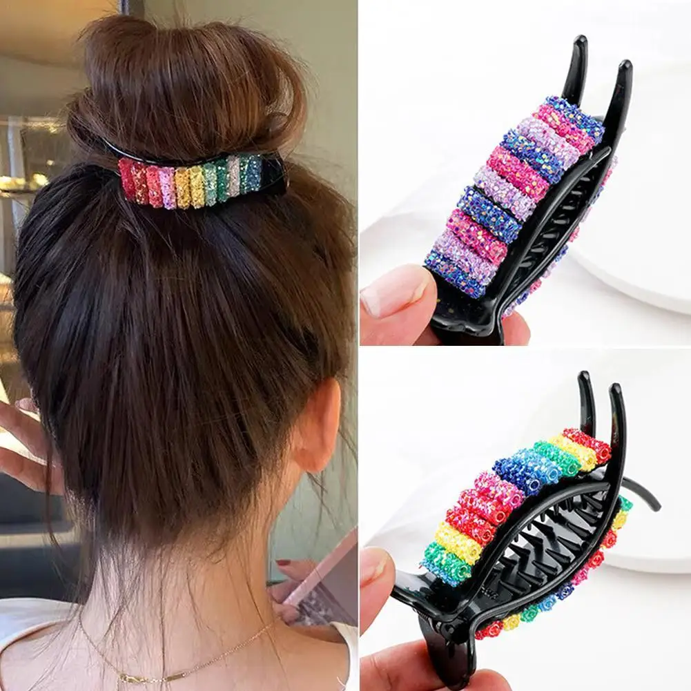 

Женская заколка для волос, разноцветная Радужная заколка для волос, аксессуар для волос, 2022