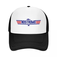 nostromo topgun logo trucker hat adult retro scifi movie alien adjustable baseball cap women men outdoor snapback caps