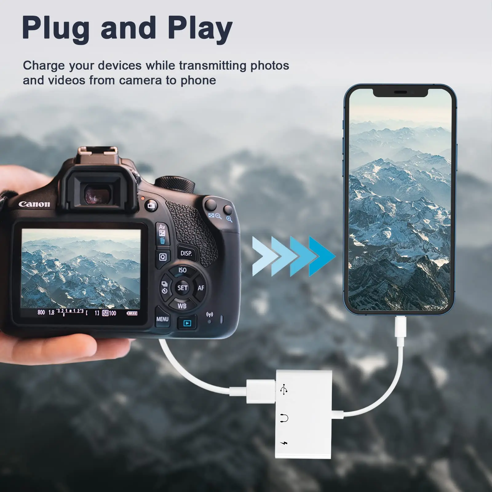 Фото Адаптер для камеры с USB C на USB OTG, аудиоразъем для наушников 3,5 мм, преобразователь для быстрой зарядки для iPad Pro, Google Pixel, Huawei, Xiaomi, Samsung №4