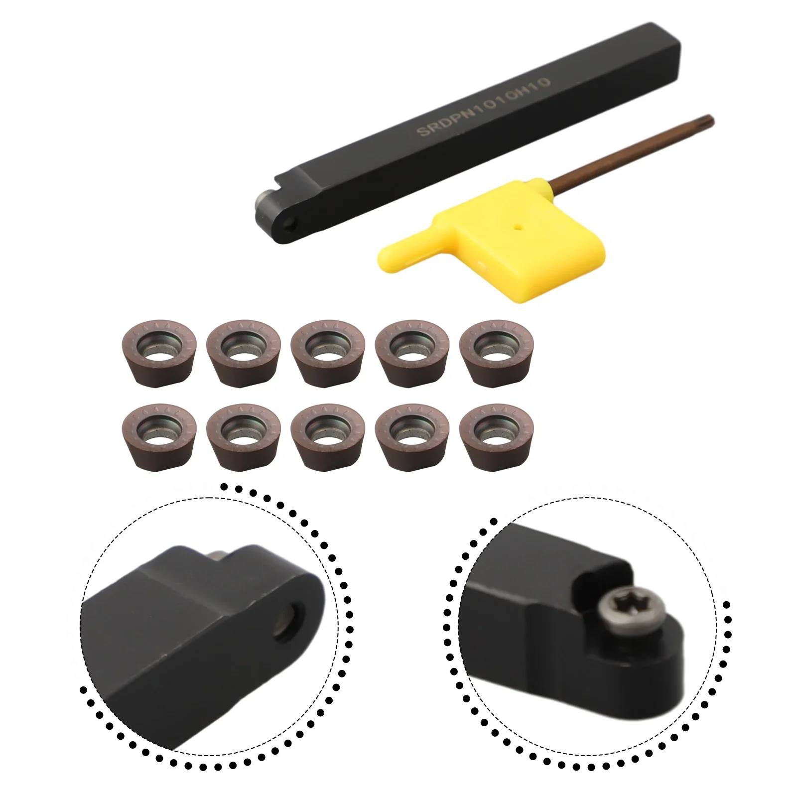 Профессиональный держатель токарных инструментов SRDPN1010H10 с 10 шт. токарными