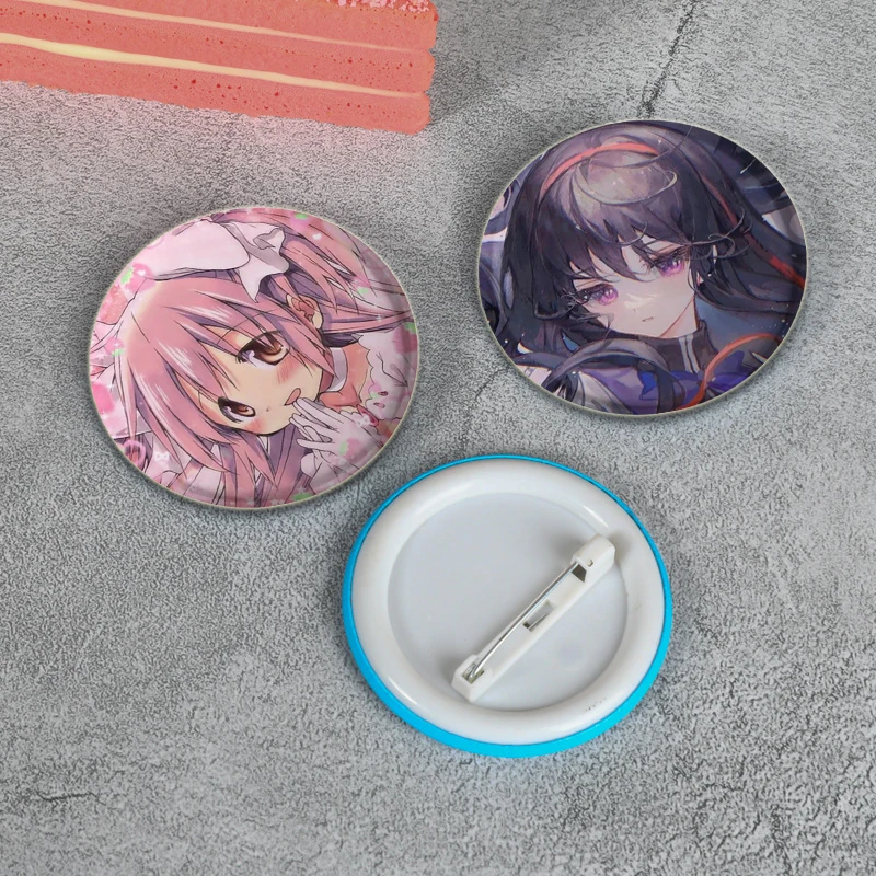 58 мм Новая японская аниме Puella Magi Madoka Magica кнопка булавка Miki Sayaka Kawaii брошь с героями