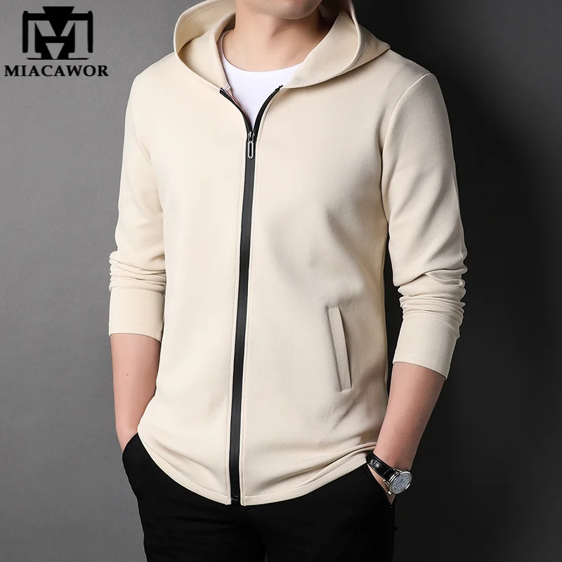 

Толстовка мужская приталенная однотонная, корейский Повседневный пуловер, свитшот, одежда для улицы, W164, Осень-зима