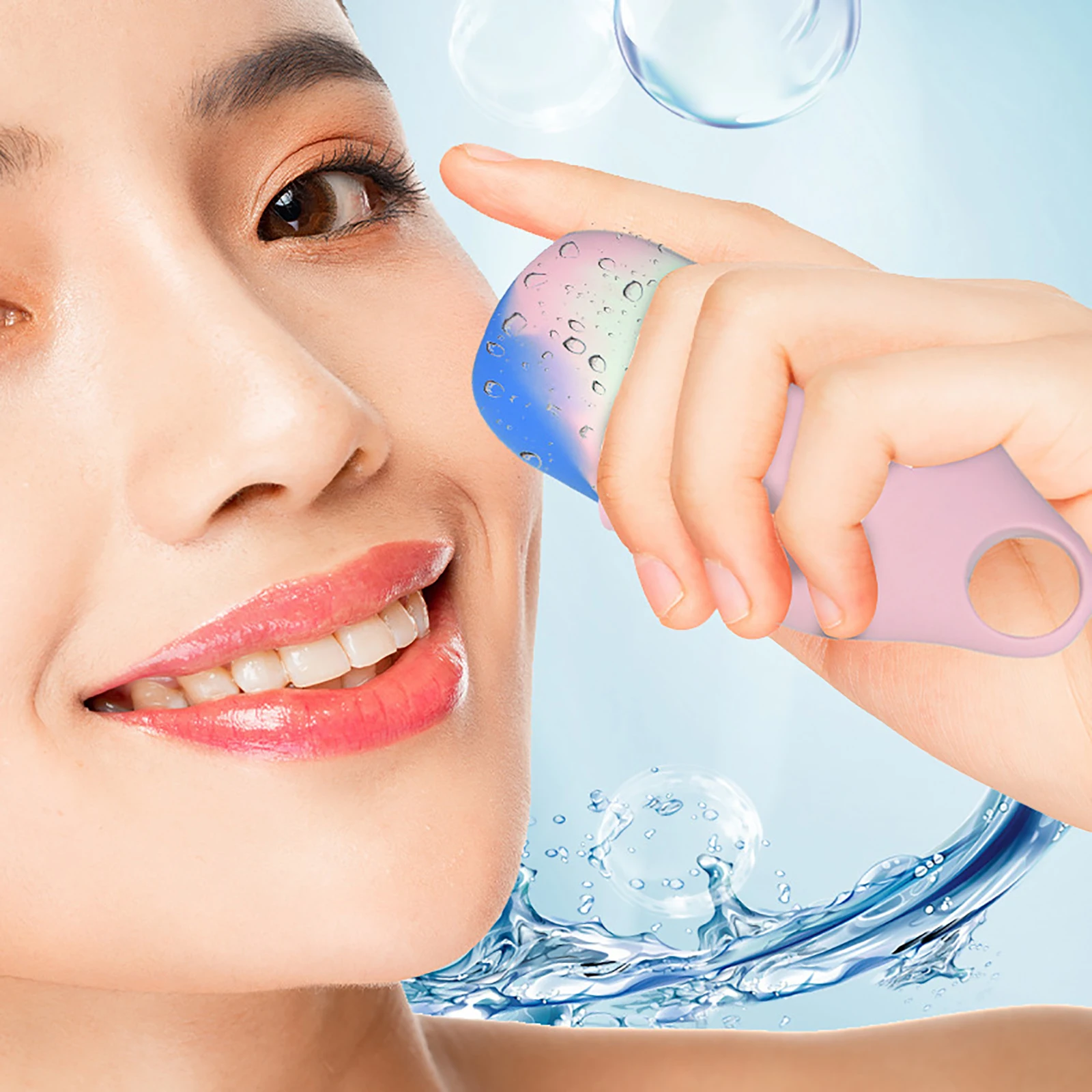 

Silicone Ice Mold Massager Ice Face Roller Facial Skin Care Shrink Pores Product Beauty Tool For Face And Eye Puffiness Relief