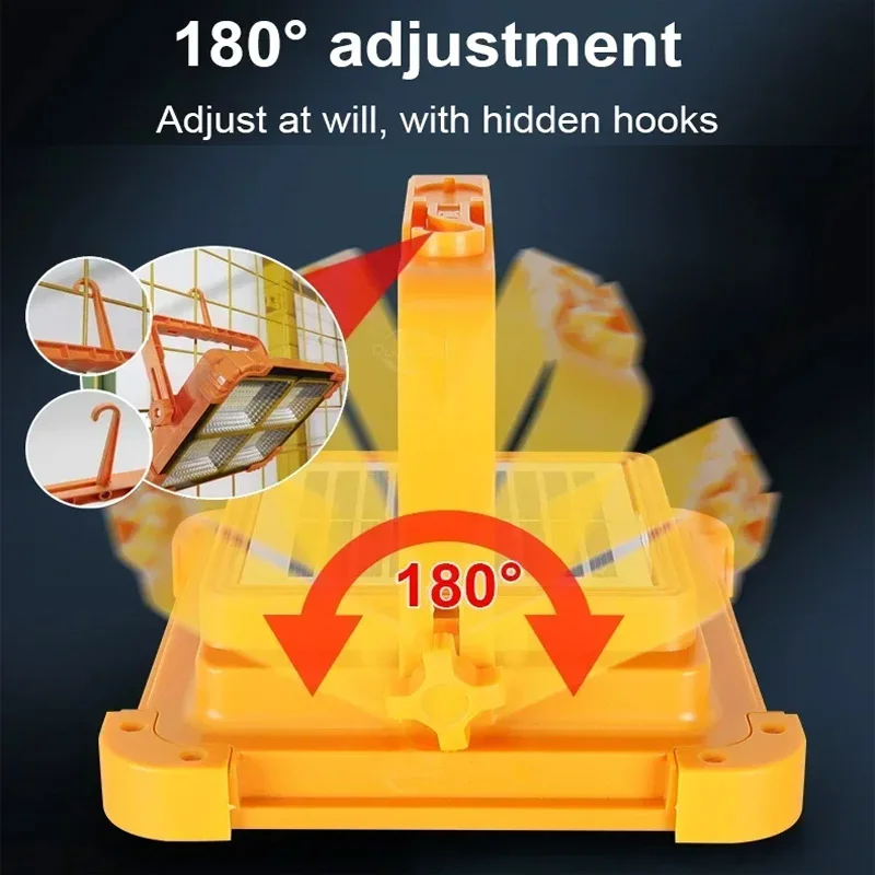 Портативный Светодиодный Фонарь Для Кемпинга На Солнечной Энергии С Магнитом