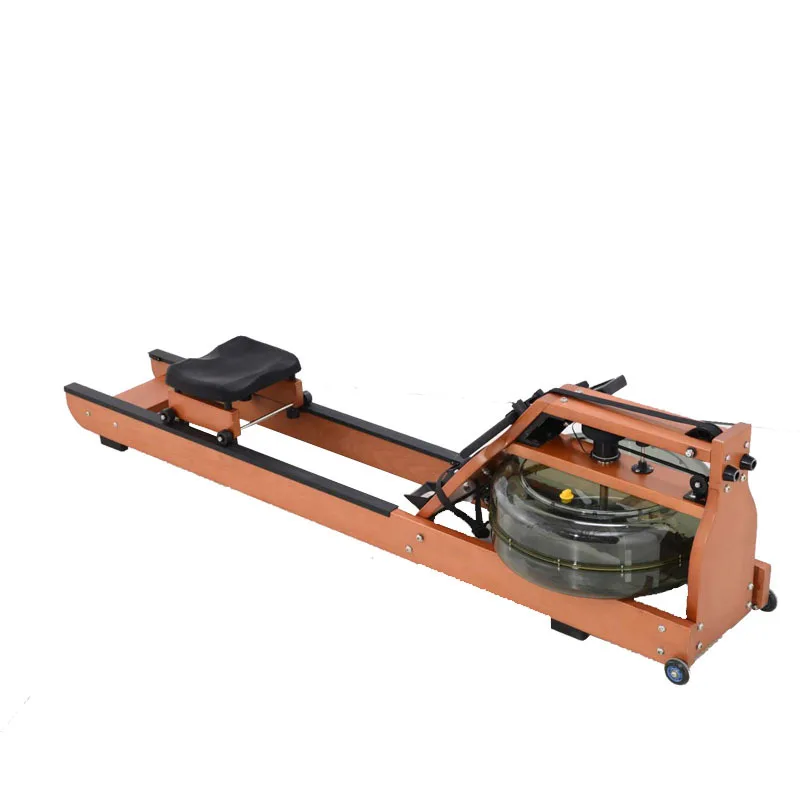 

leg curl indoor rower wooden rowing machine 150kg max load home water rower low row machine gym equipment fitness