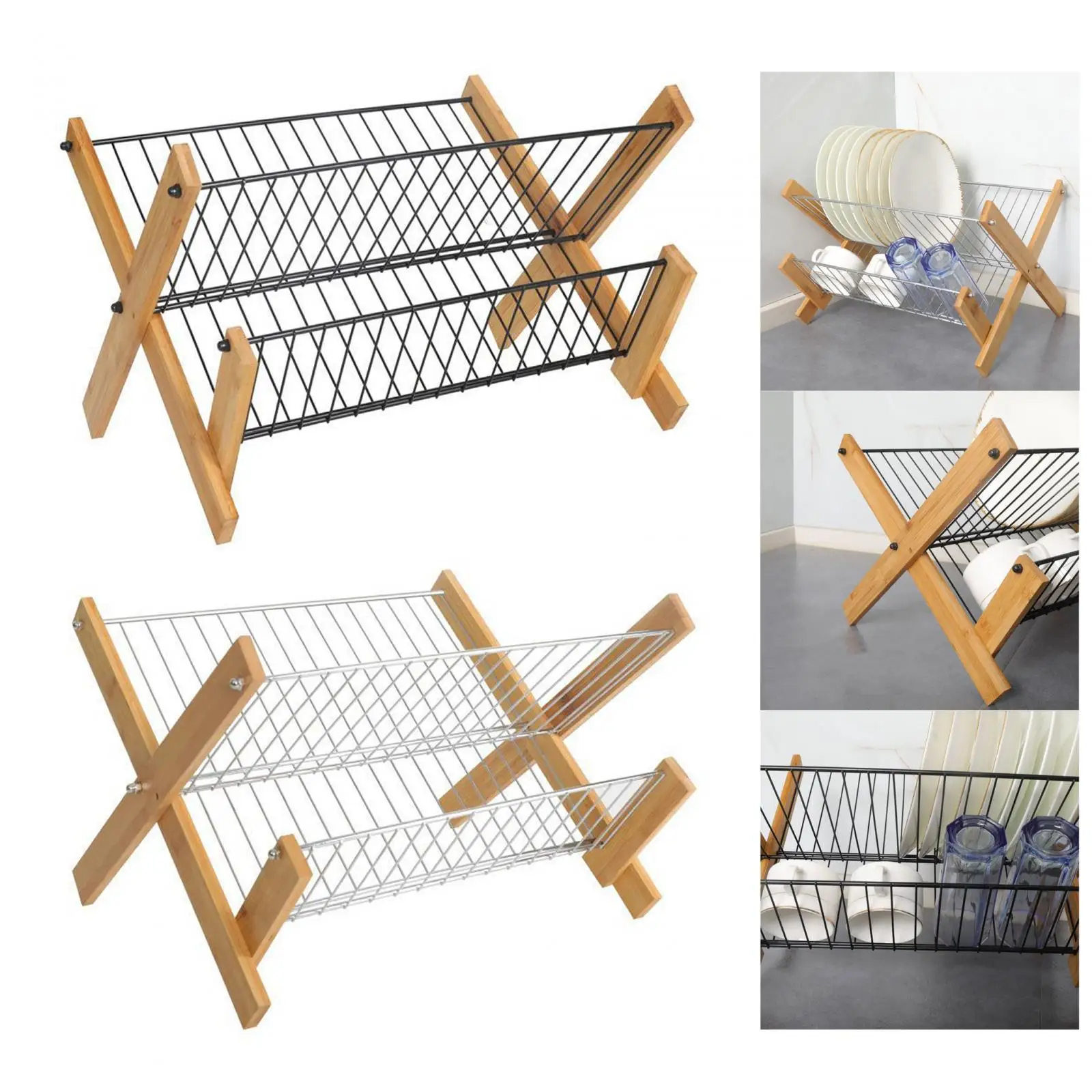 Сушилка для посуды 2-уровневая кухонная раковина полка офиса отеля дома