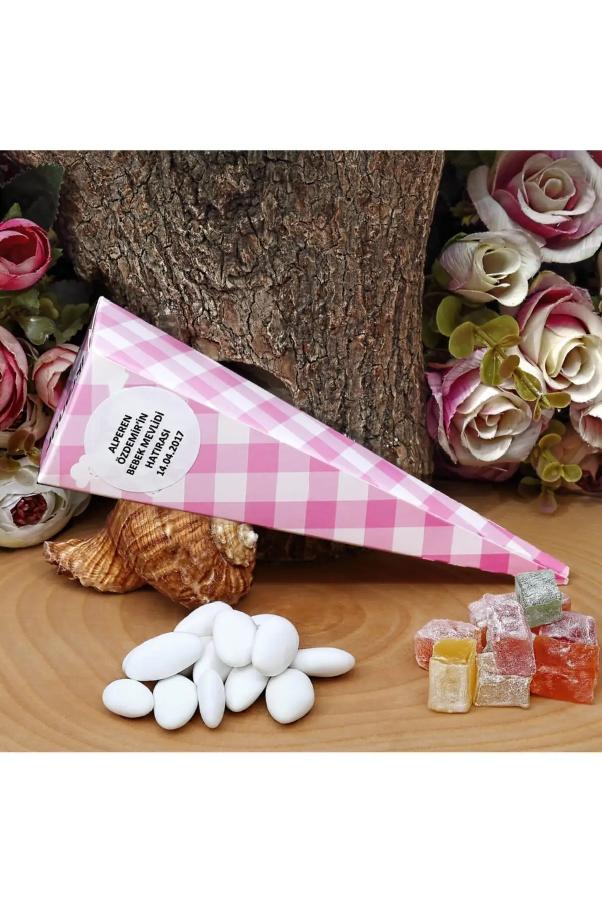 

Girl Baby Mevlüt Favors 10 PCs (ALMOND ŞEKERLİ, BIRD LOKUMLU) Candy Snack Food & Drink Supermarket