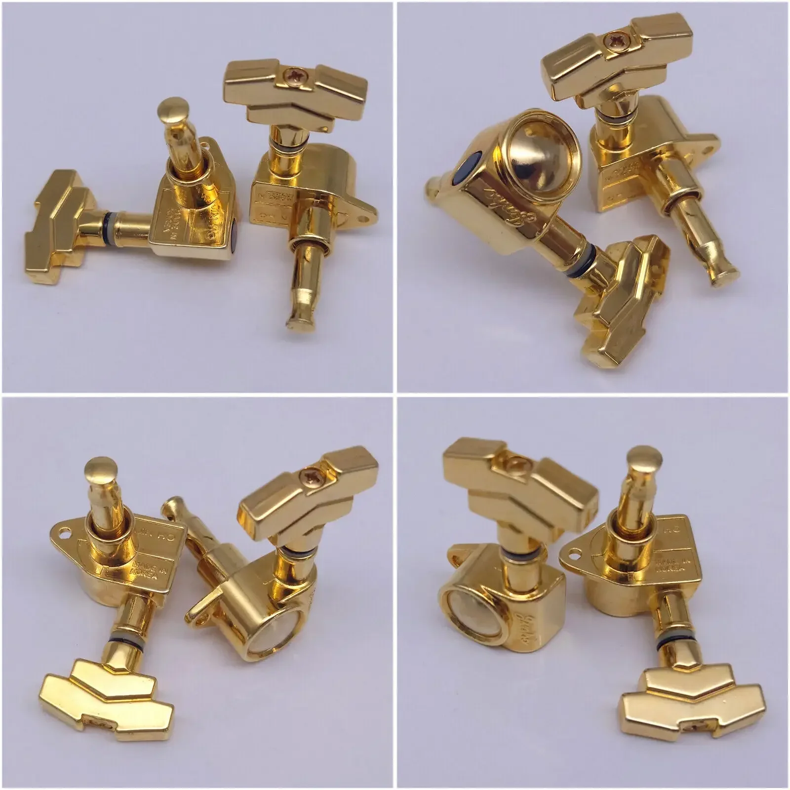 Набор золотых гитарных тюнеров 3L3R — передаточное число 18:1 вращающийся