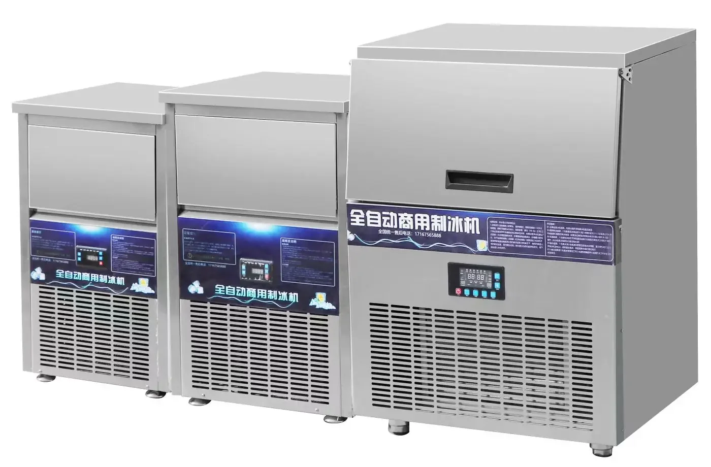 Коммерческий льдогенератор 60 кг/24 часа Машина для изготовления льда кубиков