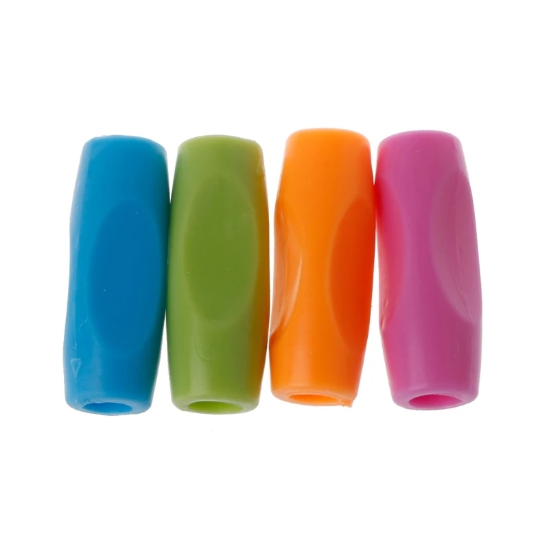 

H7EC 4Pcs Silicone Pencil Holders Pencil Grippers for Righties Lefties Kids Students