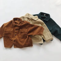 kids clothes boys corduroy jackets spring autumn girl vintage solid cardigan for babies fashion cotton young childrens clothing
