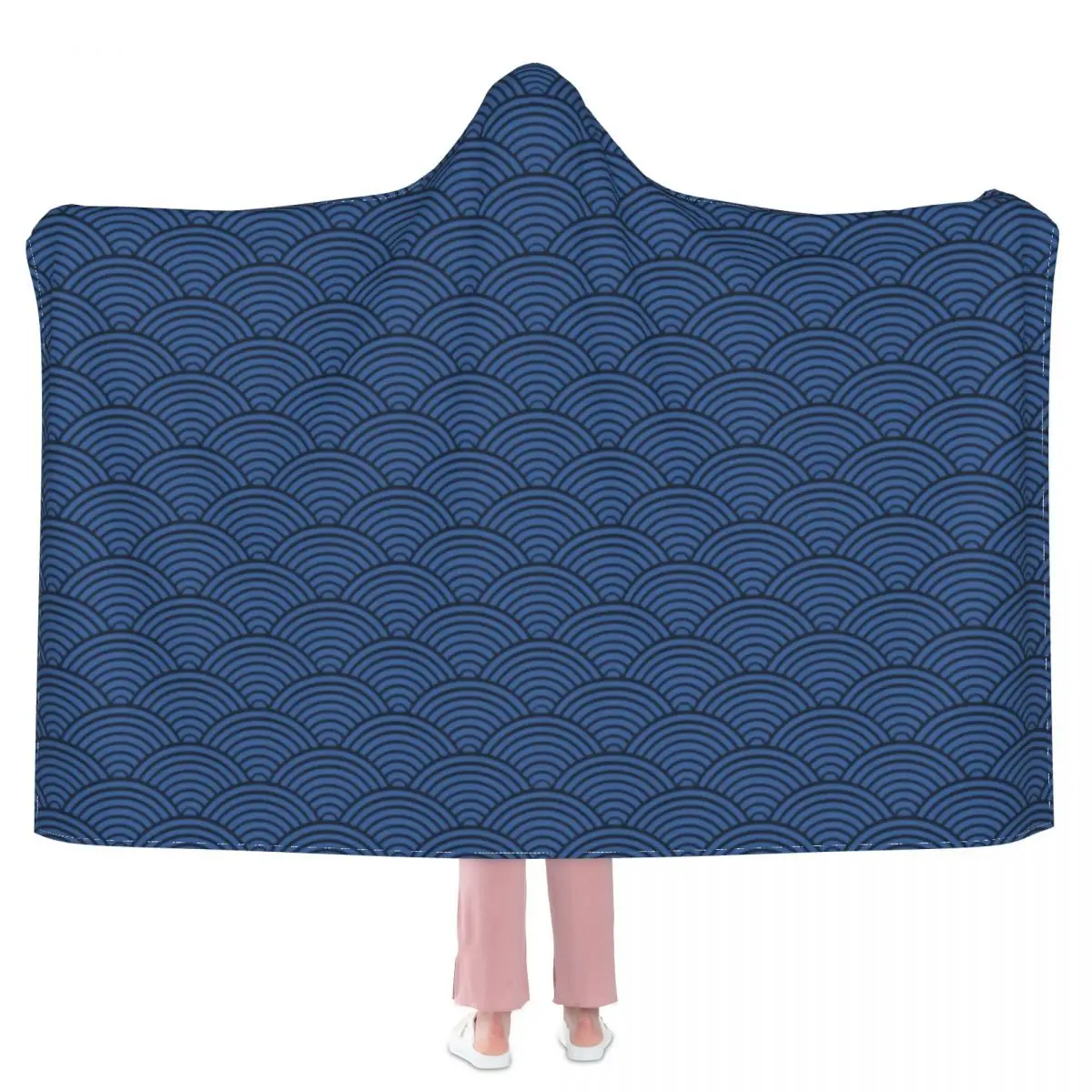 

Одеяло в стиле ретро голубого сегаихи, дешевое мягкое покрывало с капюшоном в японском стиле, одеяло для пикника