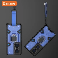 bananq armor case for huawei glory 50 p50 honor 50 magic 3 nova 8i 9 pro plus space capsule rope magnetic ring shockproof cover