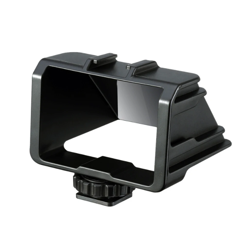Universal Camera Cold Shoe Mount Flip-up Mirror Screen Portable Detachable Camcorder Selfie Mirror Video Recorder