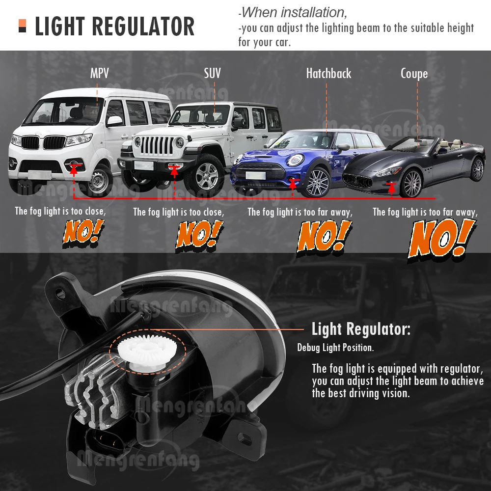 30 Вт H11 Автомобильные передние светодиодные противотуманные фары с Angel Eye DRL
