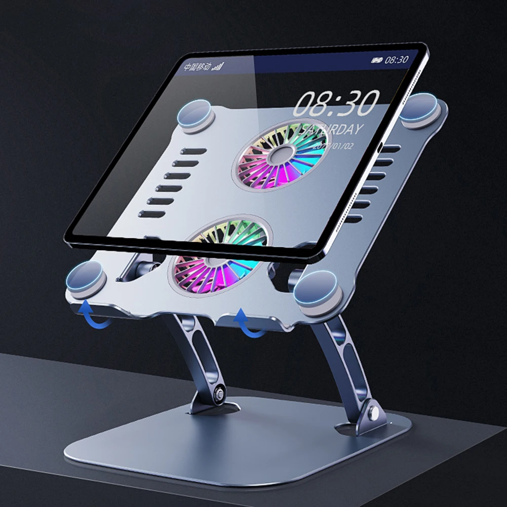 Laptop Cooling Holder Foldable Notebook Computer Bracket Fan Cooler Height Adjustable Desktop Organizer Computer Accessories Laptop Cooling Holder Foldable Notebook Computer Bracket Fan Cooler Height Adjustable Desktop Organizer Computer Accessories