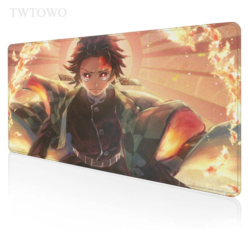 

Коврик для мыши с аниме «рассекающий демонов» Kimetsu No Yaiba Kamado Tanjirou, игровой XL коврик для мыши XXL, коврик для клавиатуры, мягкий Настольный коври...