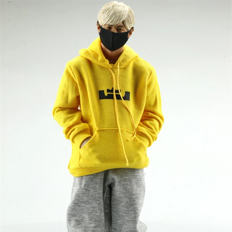 

1/6 Scale Male Yellow Hoodie Coat Loose Pullover Sweatshirt for 12 inch Action Figure Body Model Doll TBLeague M33 M32