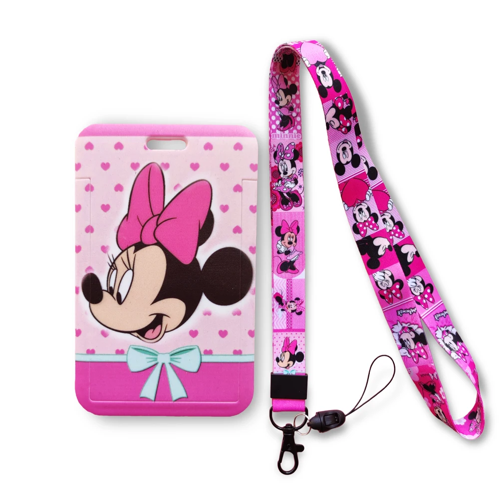 

Disney Mickey Minnie Mouse Doctor Nurse Accessories lanyard Car Keychain ID Card Cover Mobile Phone Key Ring Badge Holder Gifts