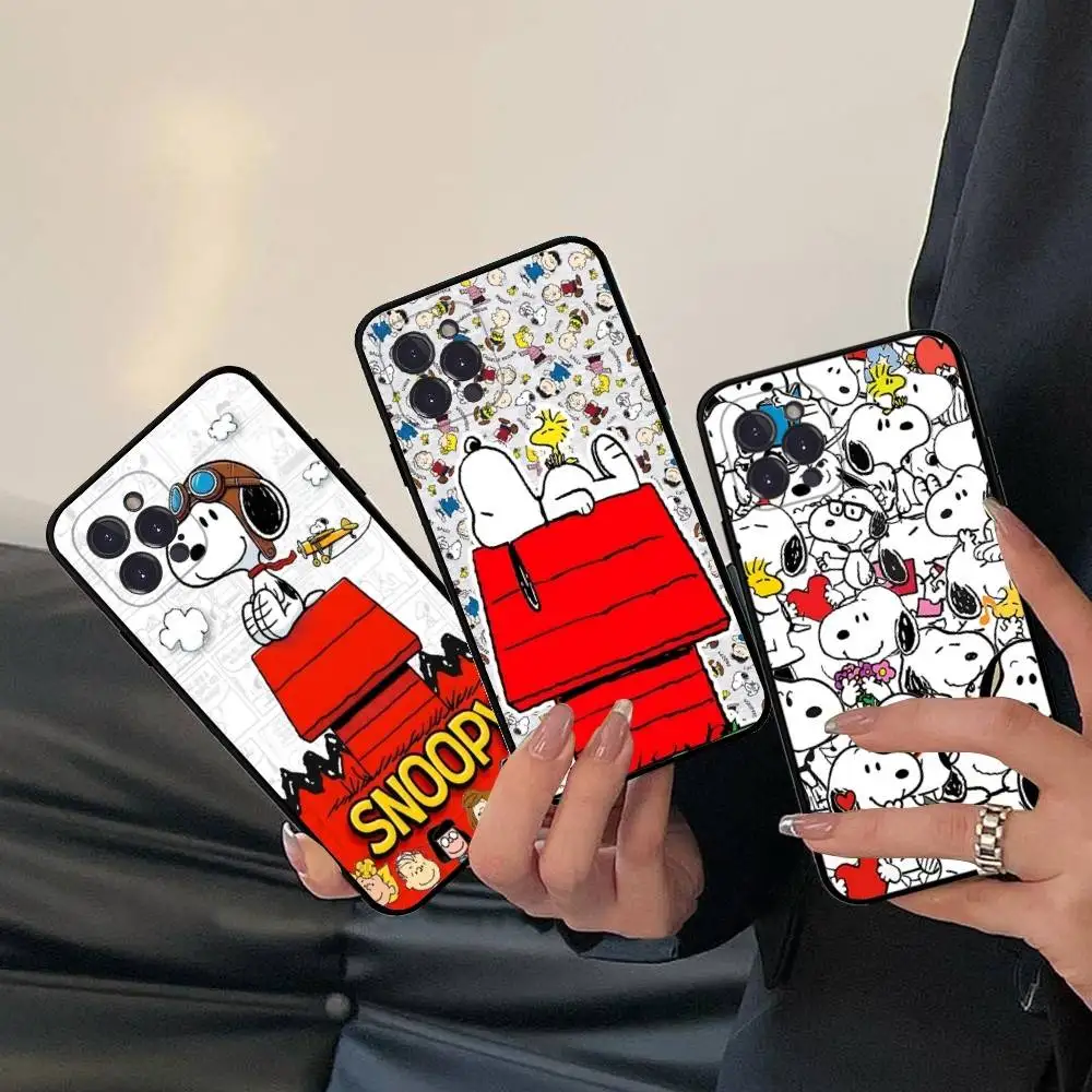 Милый мультяшный чехол S-Snoopys для iPhone 17, 16, 15, 16e, 14, 13, 12, 11 Pro Max Plus, чехол-накладка, коque (art.: 3920dc26b61d0) - 3920dc26b61d0