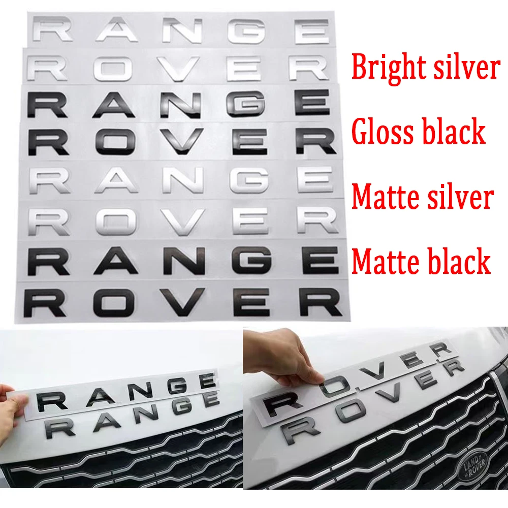 Глянцевая черная матовая серебряная эмблема Стайлинг автомобиля капот багажник