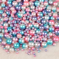 2 8 12mm 500 pcs gradient abs two color beads imitation pearls diy jewelry making necklace bracelet earrings accessories