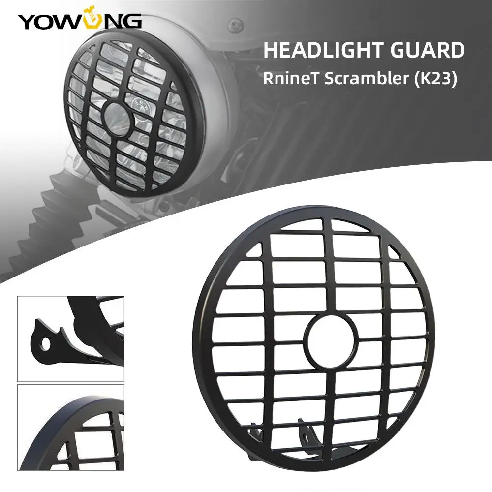 

NEW R nine T Motorcycle Accessories Scrambler Headlight Protector Grille Guard Cover For BMW RnineT Scrambler K23 Light Cover