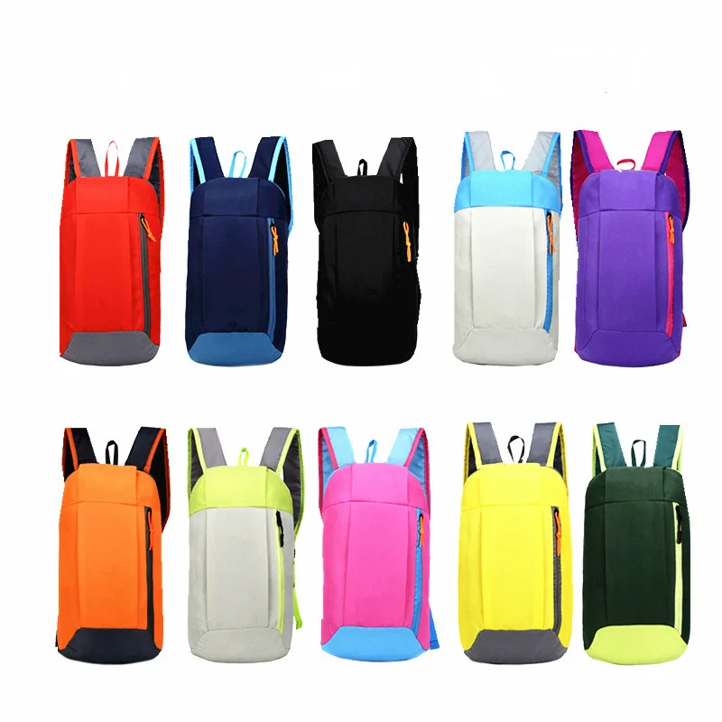 

10L Outdoor Sports Light Weight Waterproof Backpack Travel Hiking Bag Zipper Adjustable Belt Camping Knapsack Men Women Child