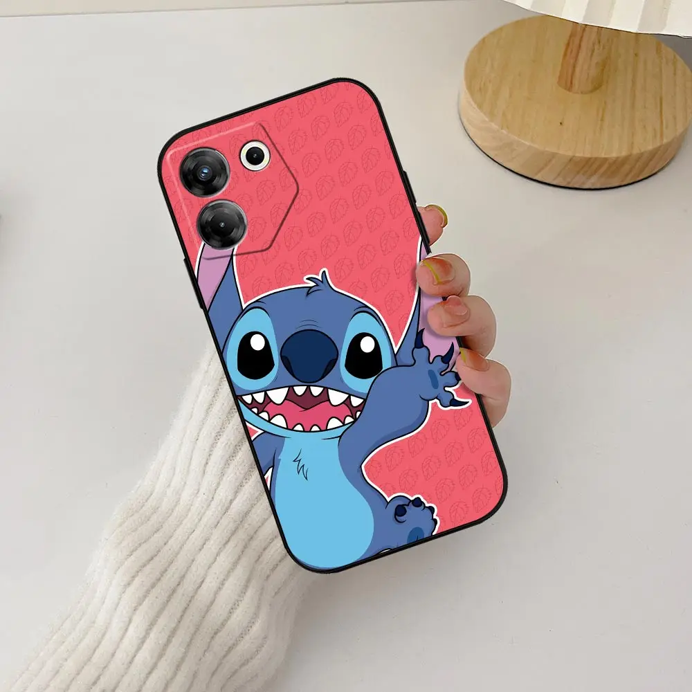 Чехол для телефона Disney Lilo Stitch Cute Infinix Tecno Cpark 30C 7 6 5 POp Poca Smart 9 8 Pro 5G черный мягкий
