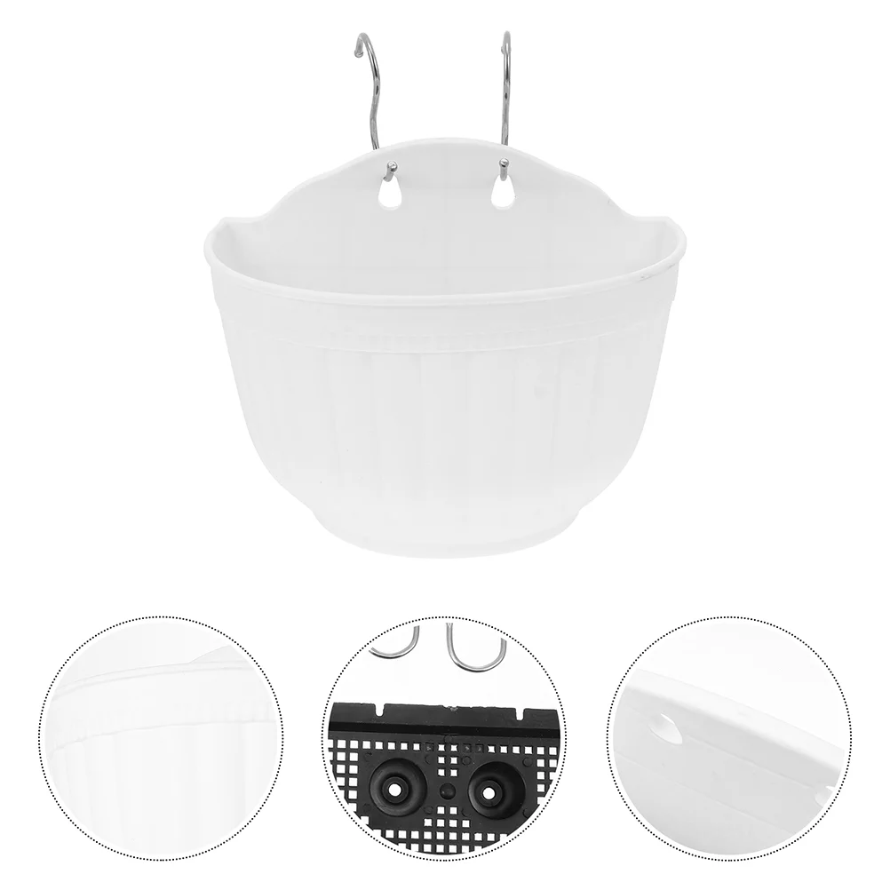 

3 Sets of Hanging Flower Holders Balcony Hanging Planters Flower Plant Pots