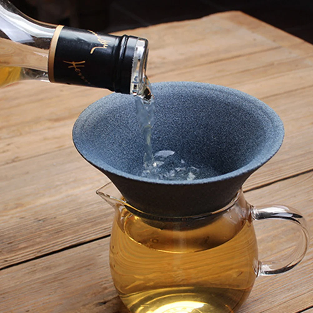 

Tea Coffee Filter Cup Infuser Strainer Ceramic Maker Making Basket Dripper Teapot Accessories Over Pour Leaf Supplies Non Porous