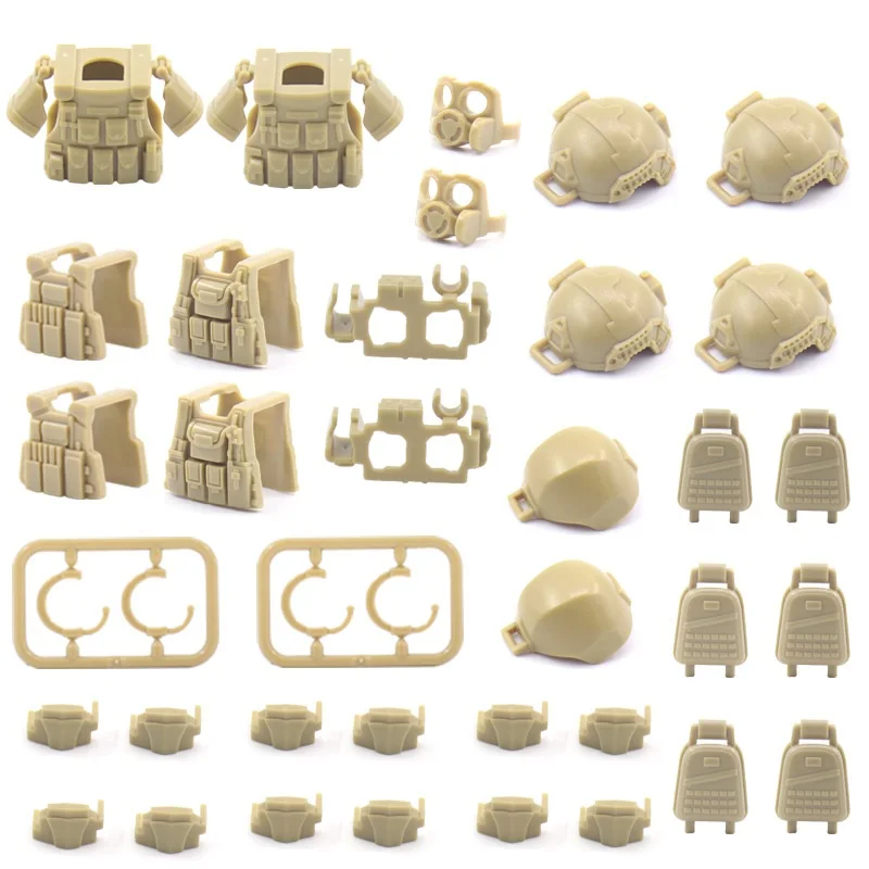 MOC военное оружие спецназ городская полиция армия солдат мини-фигурки детали