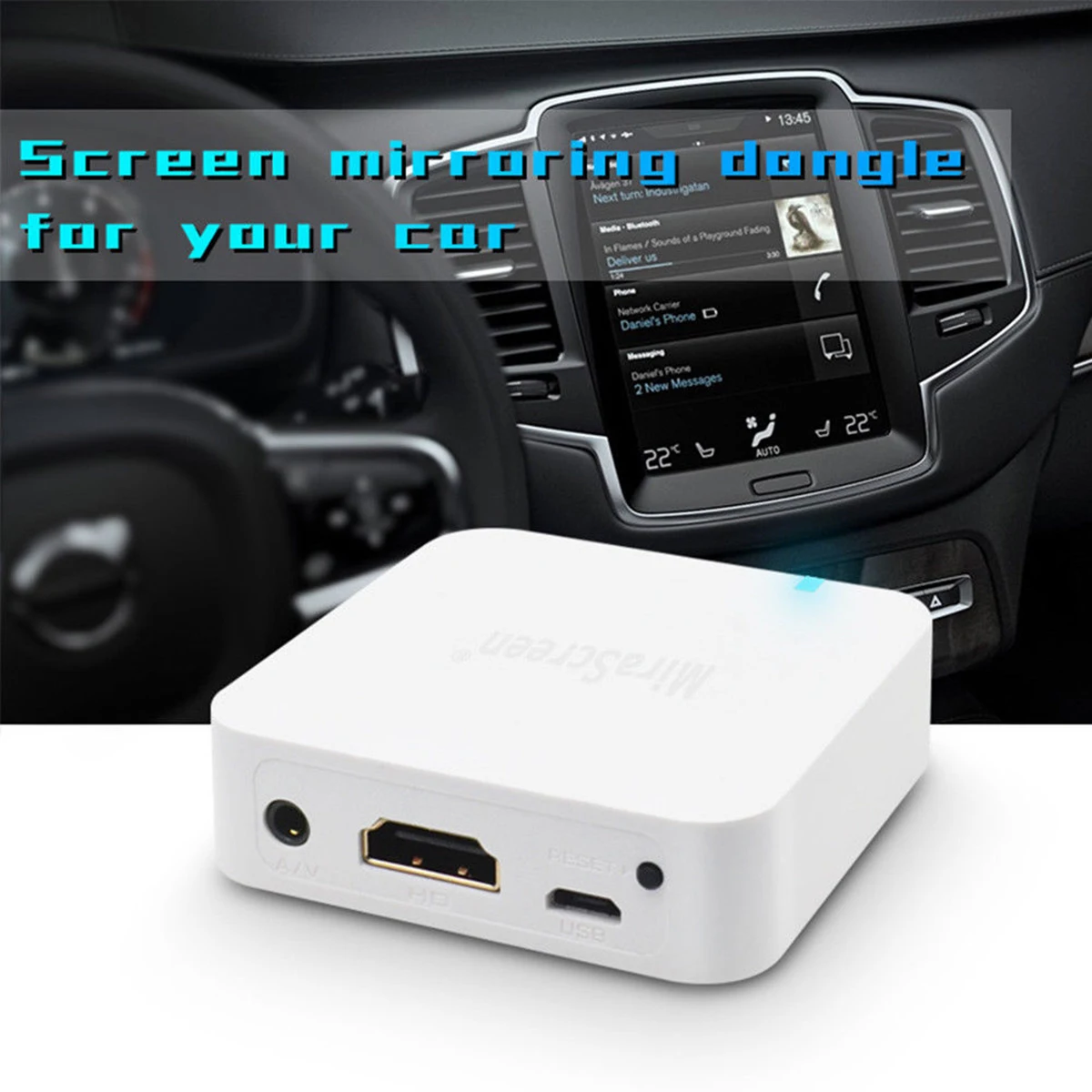 Автомобильный Wi-Fi дисплей Mirror Link Box адаптер Miracast Dongle MiraScreen DLNA Airplay для Android iOS