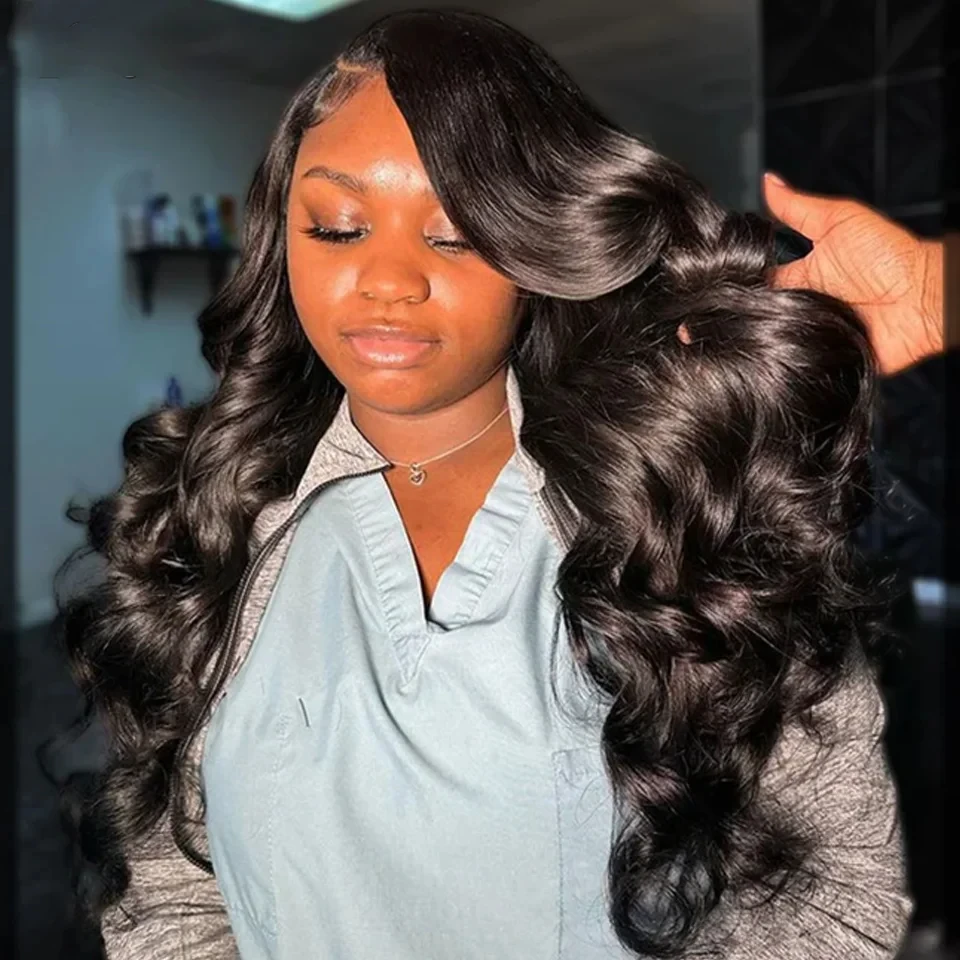 220 плотность 13x 6 передние парики на сетке человеческие волосы 32 дюйма волнистые HD