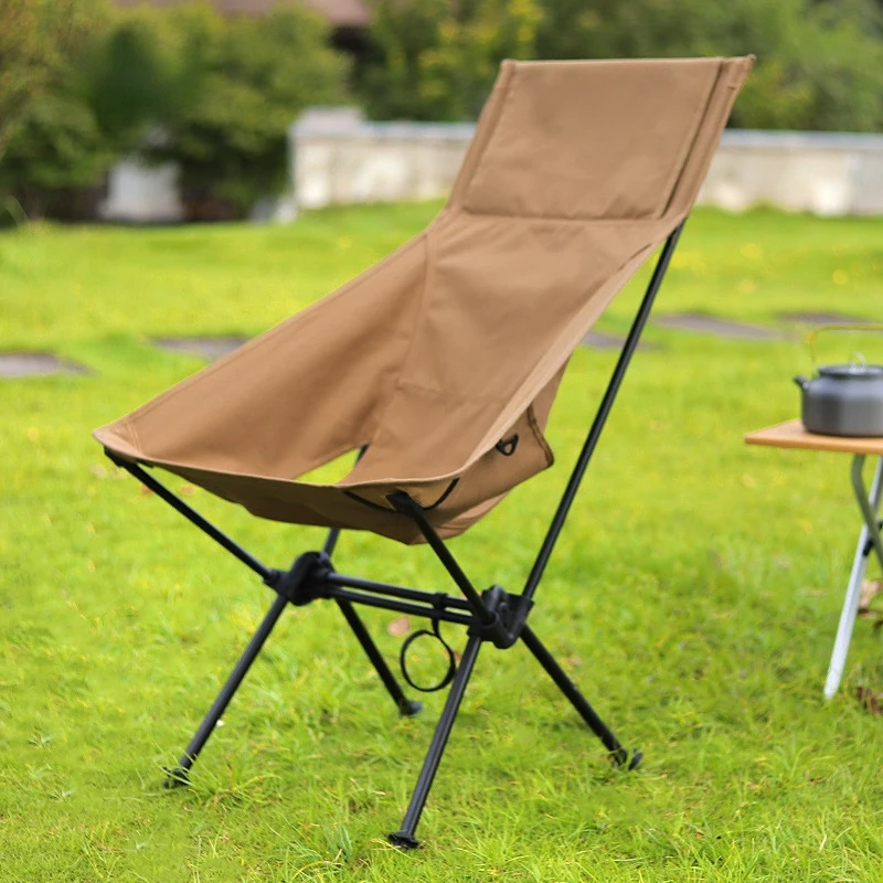 Outdoor Camping Travel Super Light Folding Barbecue Fishing Picnic Comfortable Backrest Moon Chair