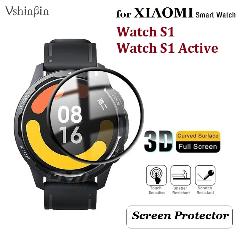 

2PCS 3D Soft Screen Protector for Xiaomi Watch S1 Active Smart Watch Full Coverage Scratch-proof Protective Film