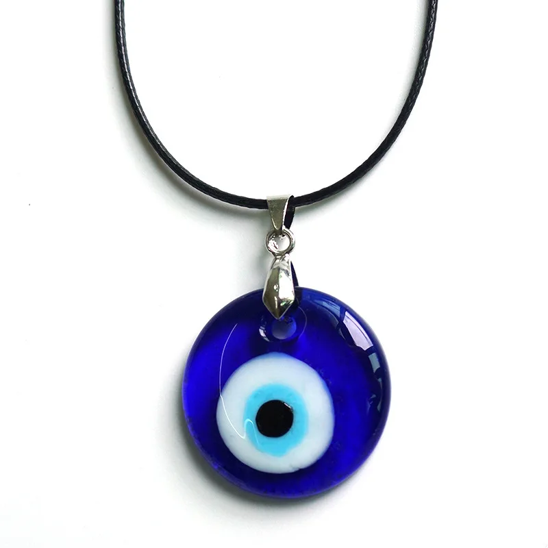 

Vintage Turkish Evil Eye Pendant Choker Necklace Lucky Blue Evil Eyes Clavicle Chain Necklace Party Jewelry For Women Girls Gift
