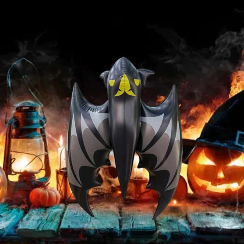 

Inflatable Bat 3 FT Hanging Bat Halloween Tree Decorations Black Bat Party Photo Props Courtyard Yard Holiday Decors