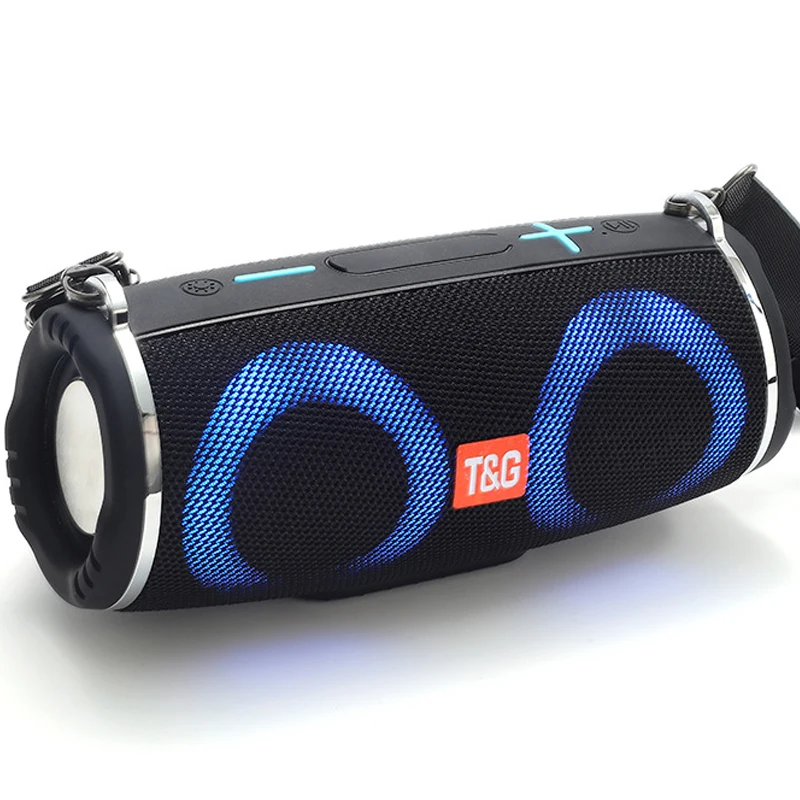 

Portable Bluetooth Speaker Outdoor Radio Audio Amplifier Waterproof Soundbar Column U Disk Wireless Subwoofer LED Light Soundbox