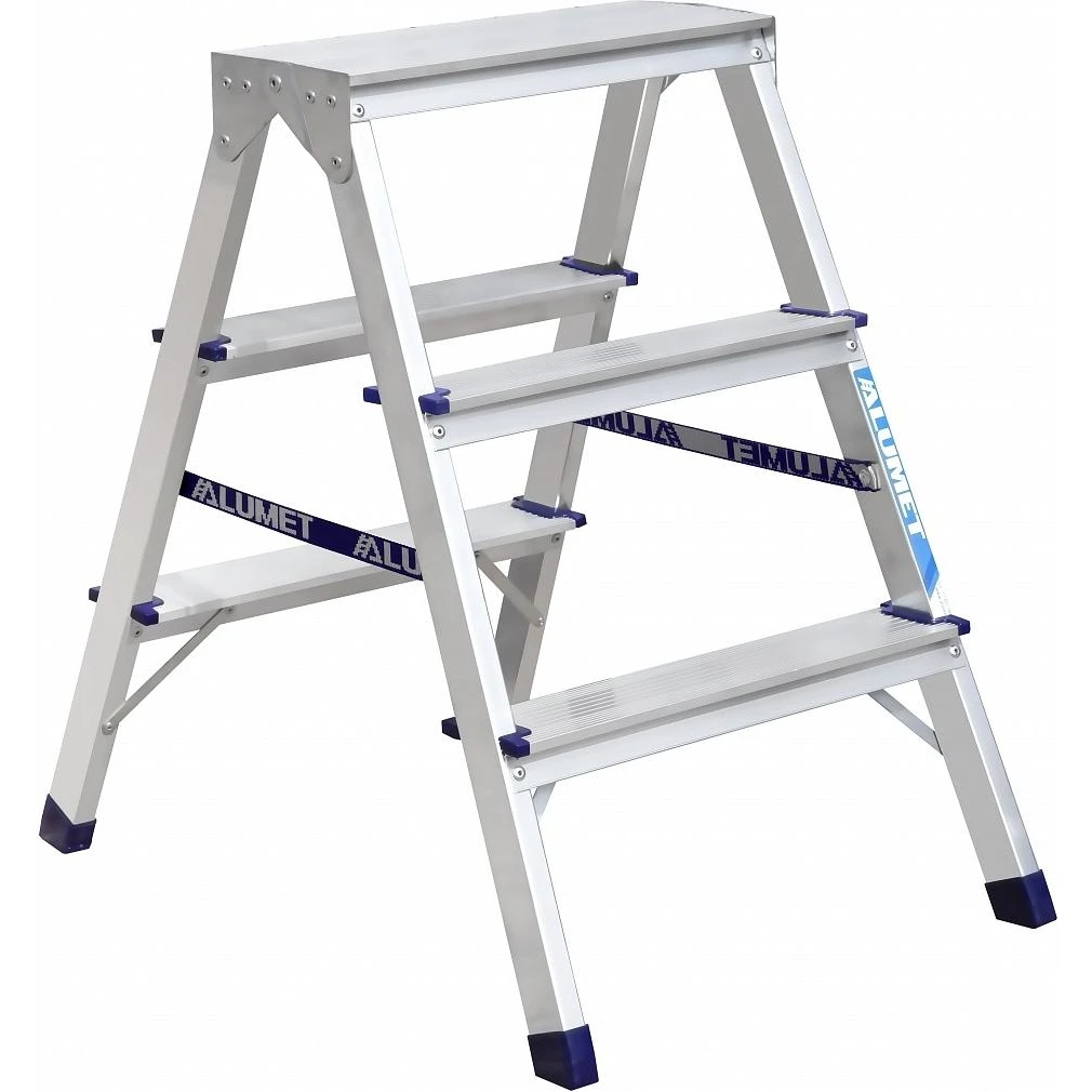 Стремянка АЛЮМЕТ 3 ступени двухсторонняя алюминиевая |