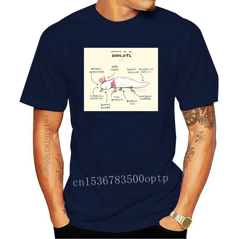 

Футболка унисекс в стиле ретро с изображением анатомии A Axolotl, 2584