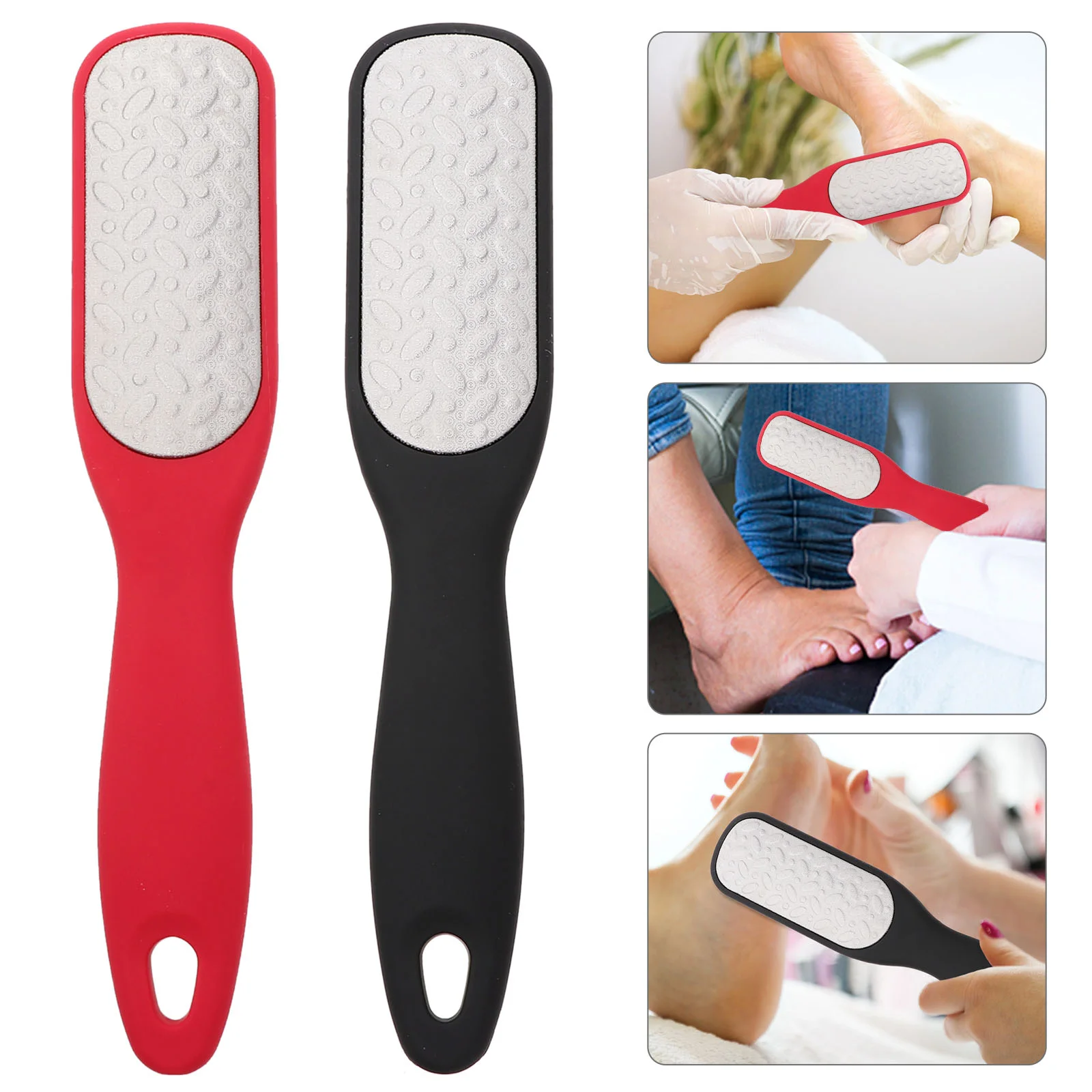 

2Pcs Double Sided Steel Feet Files Dead Skin Remover Pedicure Rub Tool