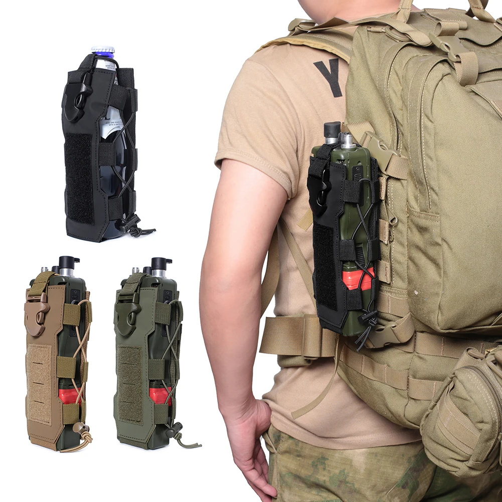 

Outdoors Water Bottle Pouch Tactical Gear Mountaineering Climbing Hiking Camping Water Bottle Bag Camp Equipment