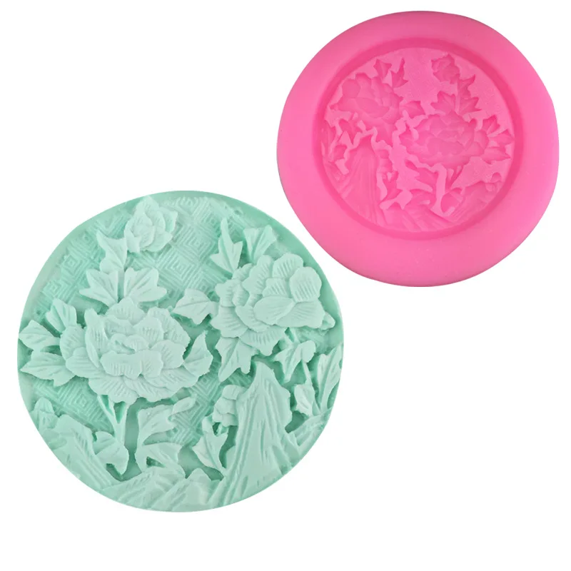 Flying Phoenixs and Flowers Silicone Molds for Soap Handmade Soap Silucone Mold Round Silicon Soap Molds Soap Making Tools