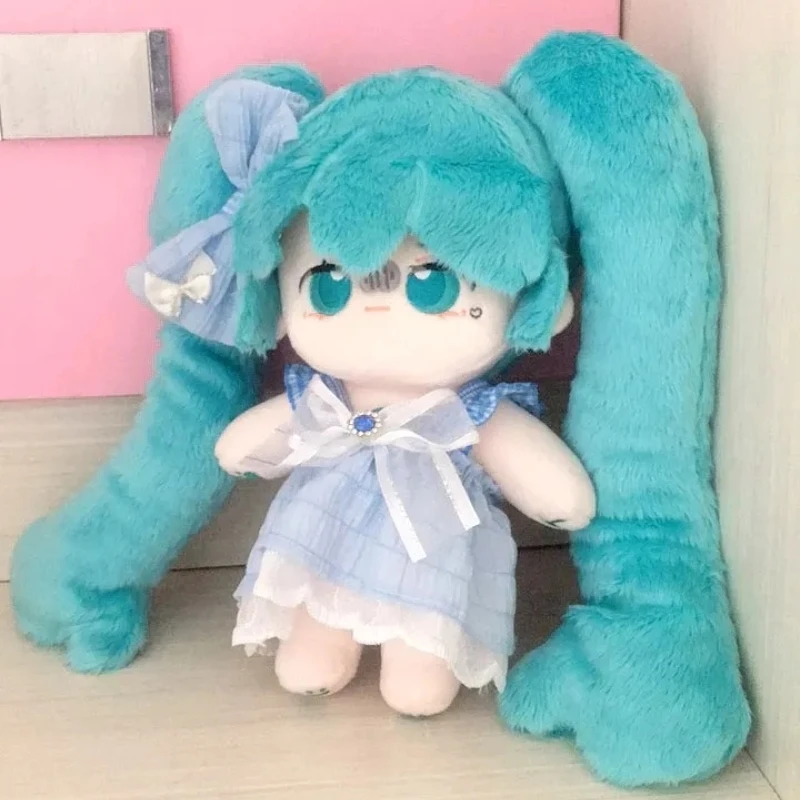 

Miku Anime Figure 20cm Plush Toys New Style DIY Change Clothes Kawaii Plushine Soft Stuffed Decor Colelction Girl Kids Toy Gift