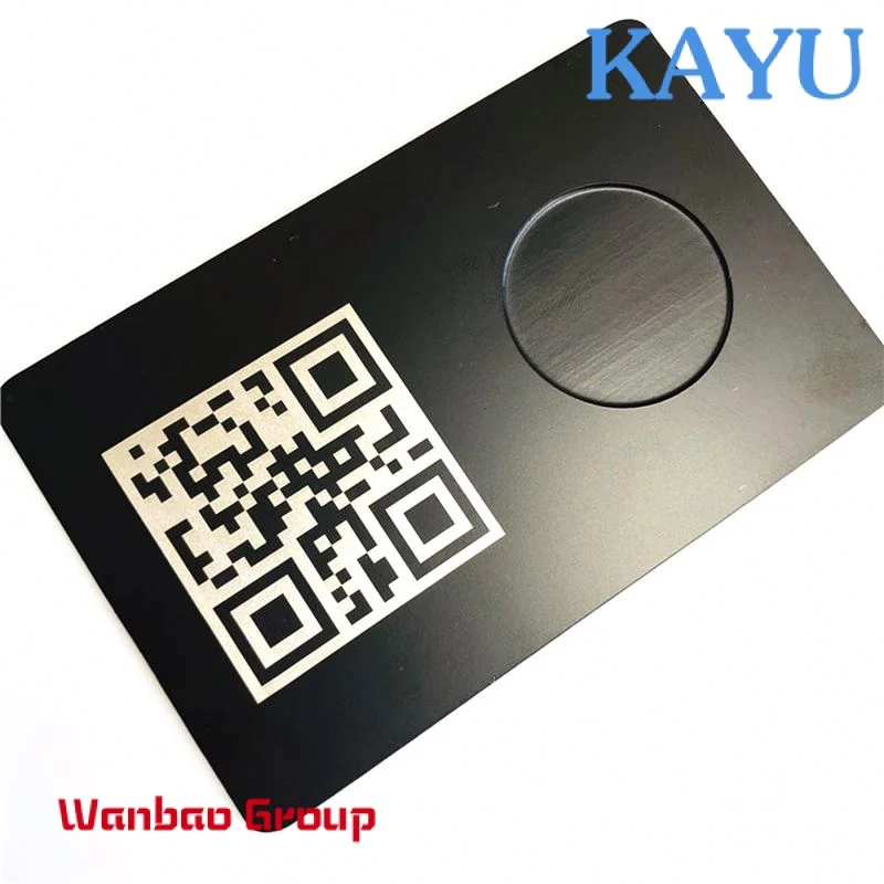 matte black stainless steel RFID NFC metal hybrid one card Contactless nfc metal business card