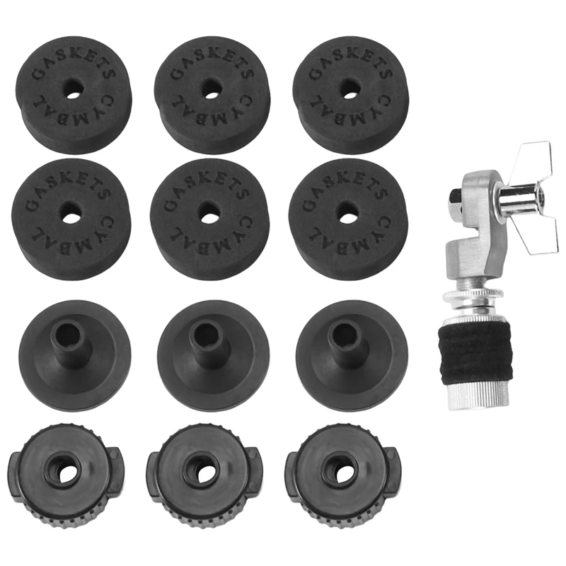 

13Pcs Jazz Drum Hi-Hat Cymbal Clutch Stand Post Kit With Cymbal Gaskets,Base,Cymbal Quick Nut Drum Accessories